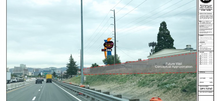 Jacobs Entertainment files pre-planning app for large freeway-visible sign for Reno Neon Line